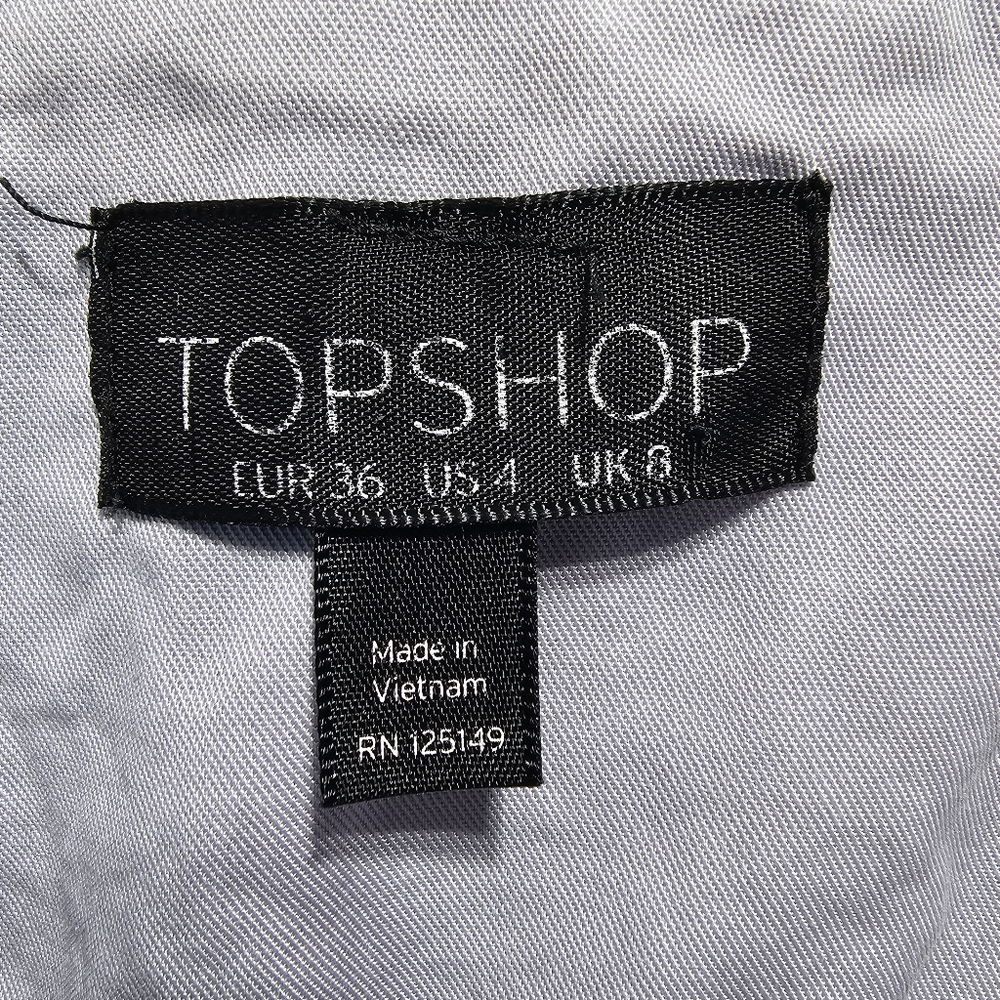 Topshop Women's Long Sleeve Waist Tie Jacket Light Purple 100% Lyocell Size US 4 - Picture 8 of 12